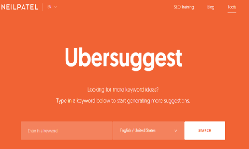 Uber Suggest- keyword research tool