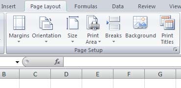 Page Layout Spreadsheet 2007