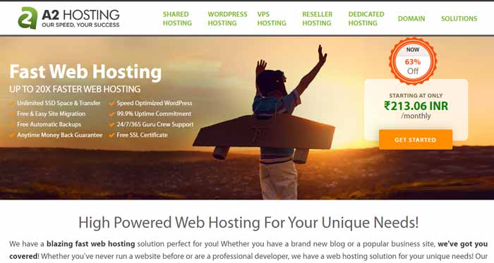 A2hosting Best WordPress Web Hosting Plans