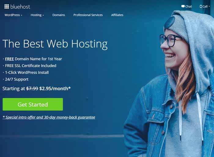 Bluehost -Web hosting plans 2020