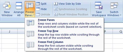 How to Freeze Row and Column -Spreadsheet Class 10th
