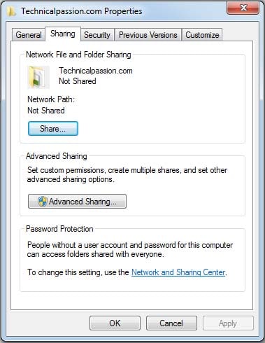 Sharing Folder-Calc