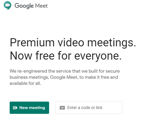 Google Meet For Desktop