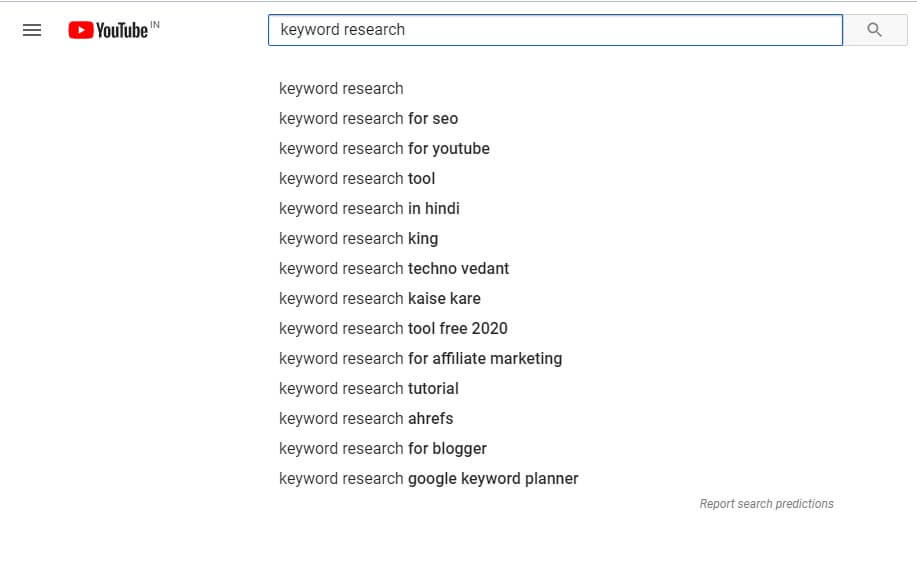 Keyword Research for Youtube